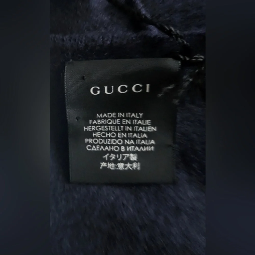 Gucci LOVED Cashmere Sequin Scarf New - Picture 5 of 15